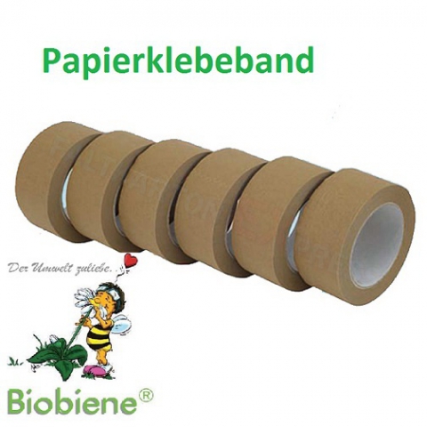 Ökopack Papier 3 Rollen Papierklebeband standard braun 50 mm x 50 m 